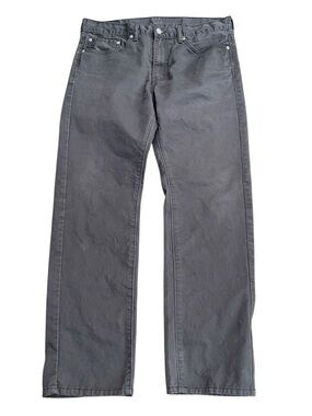 Levi's 513 Black Label Black Cotton Low/Mid Rise Slim Straight Jeans (34x30)